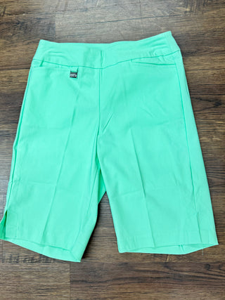 LULU-B SIESTA GREEN 10' BERMUDA SHORTS