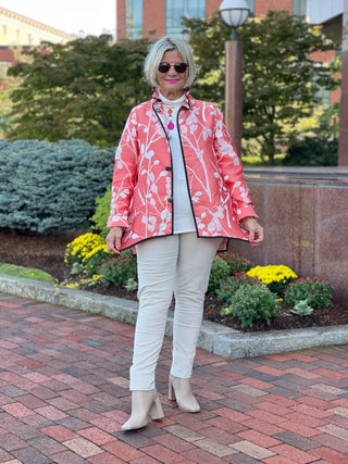 CORAL SHADES OF FALL REVERSIBLE JACKET