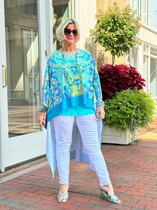 TROPICAL AQUA MARINE TUNIC