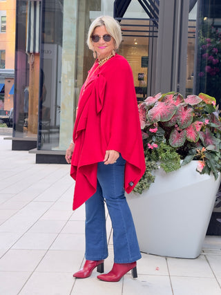 AUTUMN RED TWO WAY WRAP