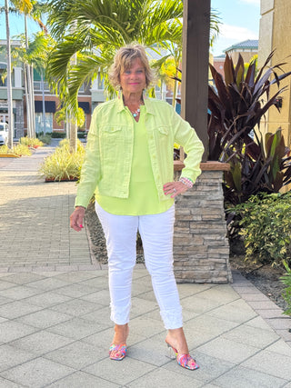 KEY WEST LIME LINEN JACKET