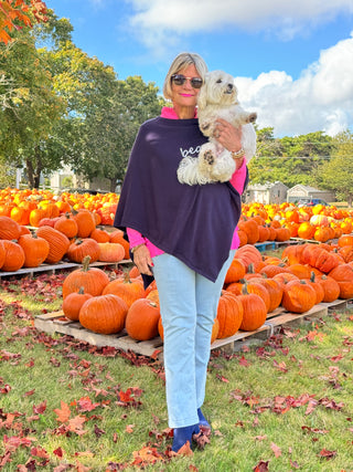 Navy Beach Poncho