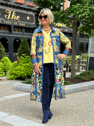 AFTERNOON AT THE GARDEN LACE NAVY DUSTER