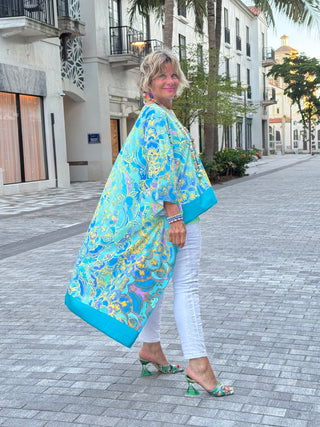 TROPICAL AQUA MARINE TUNIC