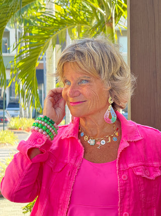 KEY WEST LINEN HOT PINK JACKET