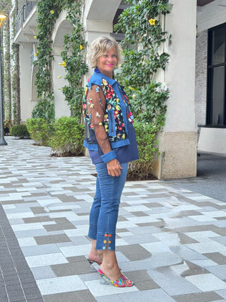 AFTERNOON DENIM LACE JACKET