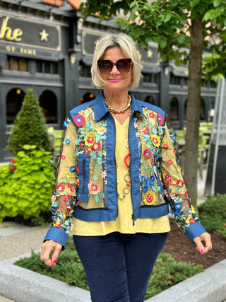 AFTERNOON AT THE GARDEN LACE NAVY JACKET