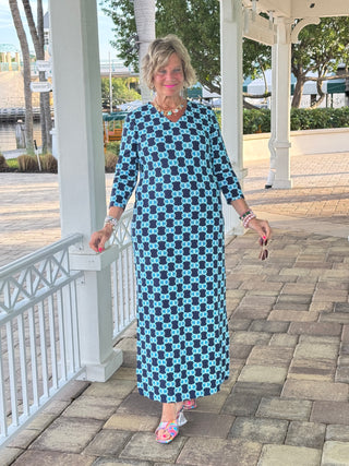 BLUE MEDALLION ELBOW MAXI