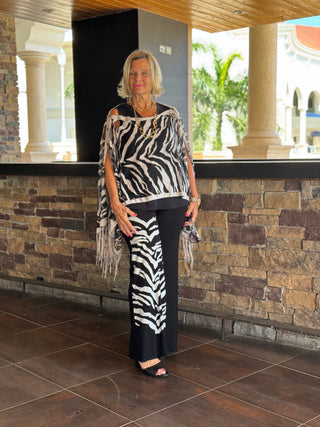 BLACK AND WHITE TIGER PALAZZO