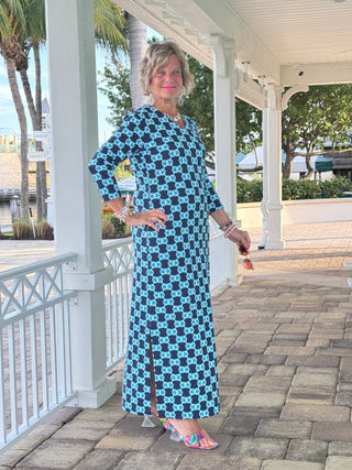 BLUE MEDALLION ELBOW MAXI