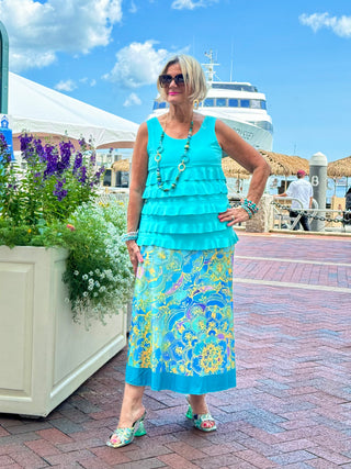 TROPICAL AQUA MARINE SKIRT