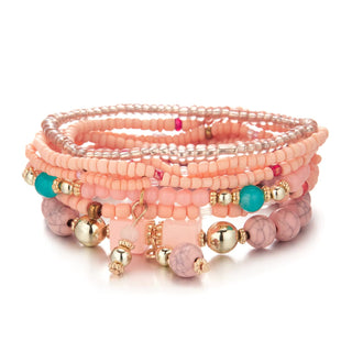 Stackable stretch Multilayered Bracelet Set  8 Layers