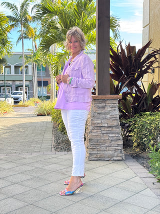 KEY WEST LINEN LILAC JACKET