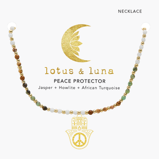 Peace Protector 2mm Metal Accent Healing  Necklace