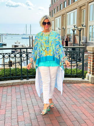 TROPICAL AQUA MARINE TUNIC