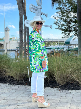 KEY WEST TROPICS PALM TUNIC FINAL SALE