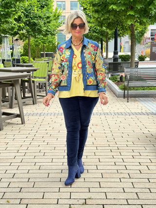 AFTERNOON AT THE GARDEN LACE NAVY JACKET