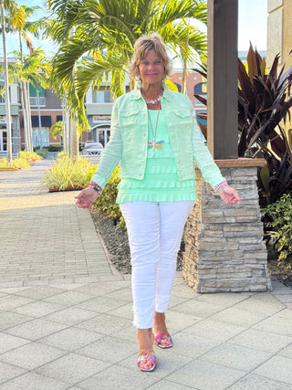 KEY WEST CLEAR LIME LINEN JACKET