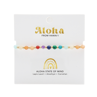 Aloha State of Mind 4mm Metal Accent Healing Bracelet