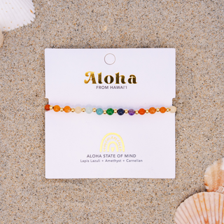 Aloha State of Mind 4mm Metal Accent Healing Bracelet