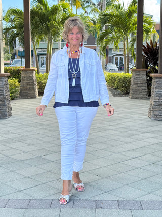 KEY WEST WHITE LINEN JACKET