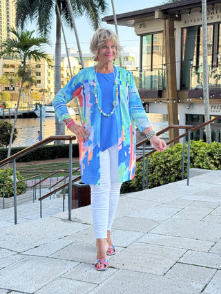 ETHYL OCEAN SPLASH CARDIGAN