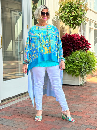 TROPICAL AQUA MARINE TUNIC