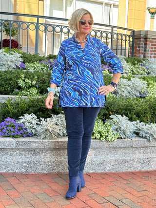 LULU-B SIZZLE BLUE TUNIC