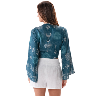 Cosmic Teal Daydreamer Top