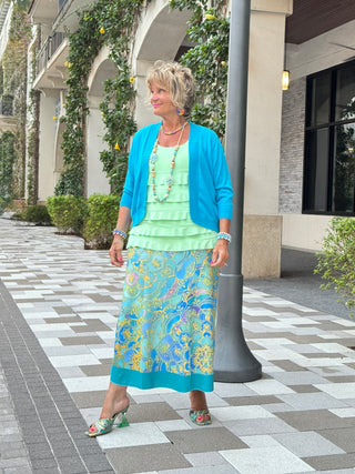 TROPICAL AQUA MARINE SKIRT