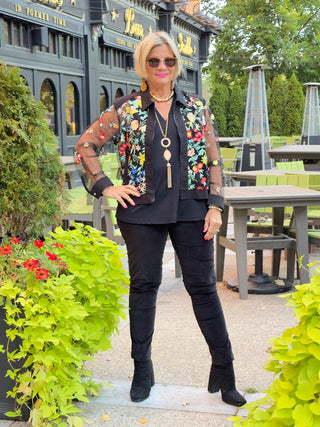 AFTERNOON AT THE GARDEN LACE BLACK JACKET