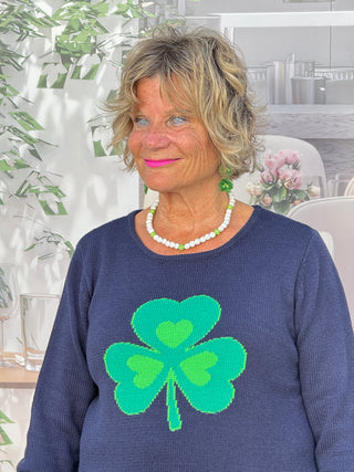 NAVY SHAMROCK SWEATER PREORDER