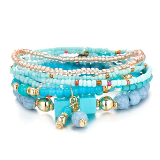 Stackable stretch Multilayered Bracelet Set  8 Layers