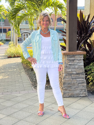 KEY WEST SEA FOAM LINEN JACKET