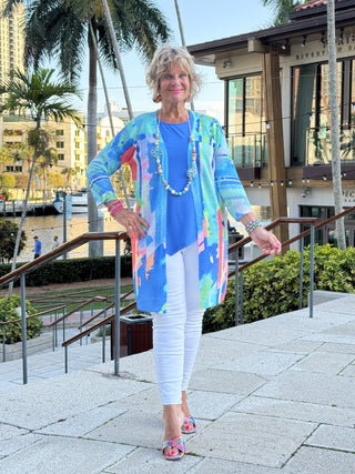 ETHYL OCEAN SPLASH CARDIGAN