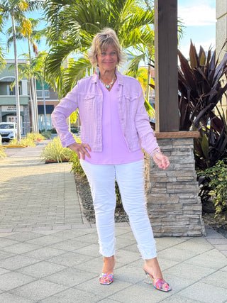 KEY WEST LINEN LILAC JACKET