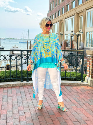 TROPICAL AQUA MARINE TUNIC