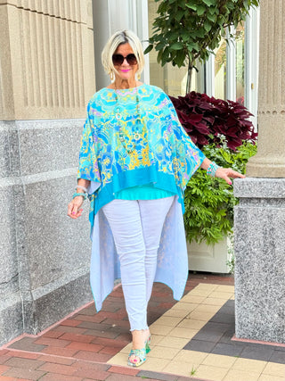 TROPICAL AQUA MARINE TUNIC