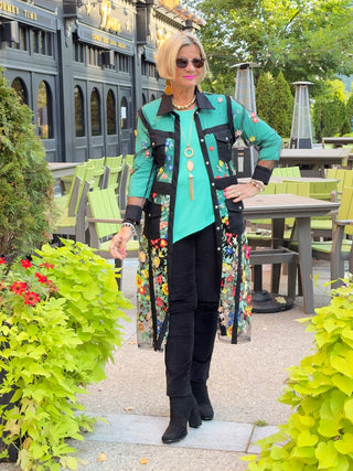 AFTERNOON AT THE GARDEN LACE BLACK DUSTER