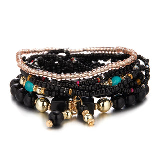 Stackable stretch Multilayered Bracelet Set  8 Layers