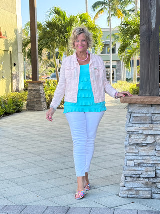 KEY WEST FROSTED PINK LINEN JACKET