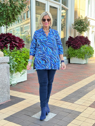 LULU-B SIZZLE BLUE TUNIC