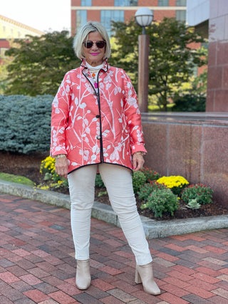 CORAL SHADES OF FALL REVERSIBLE JACKET