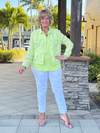 KEY WEST LIME LINEN JACKET