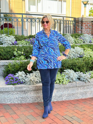 LULU-B SIZZLE BLUE TUNIC