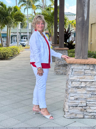 KEY WEST WHITE LINEN JACKET