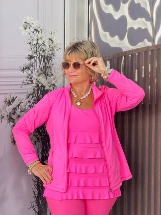 LULU-B HOT PINK ZIPPER JACKET