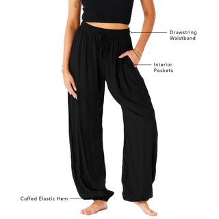 Black Jogger Harem Pants