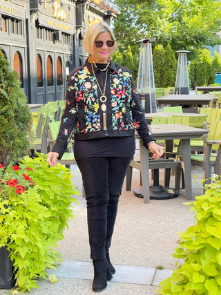 AFTERNOON AT THE GARDEN LACE BLACK JACKET