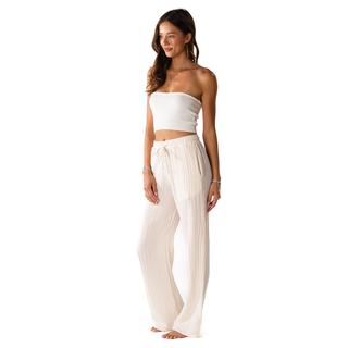 Cream Cotton Cabana Pants